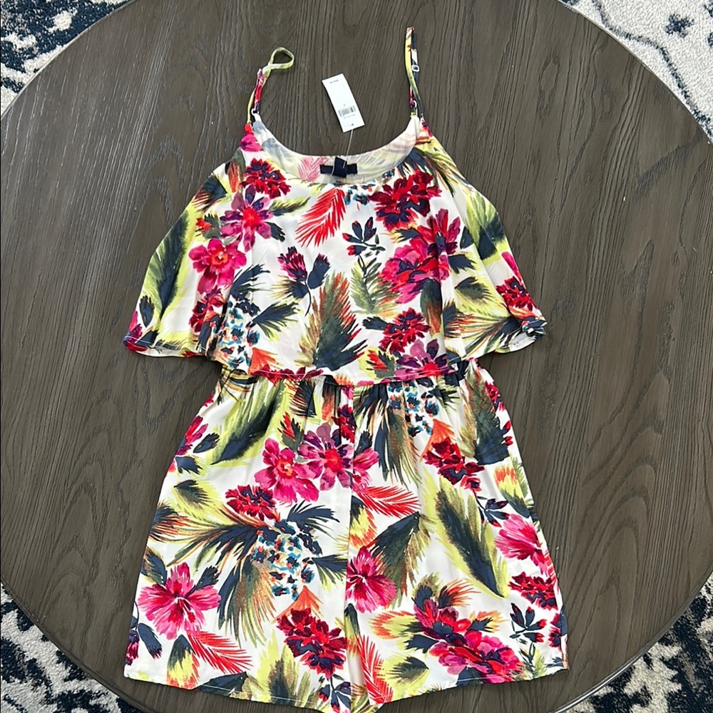 GAP Pink Ruffled Tiered Romper